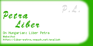 petra liber business card